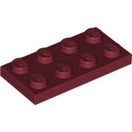 Lego destička 2x4, tmavě červená (4248803, 4528320, 4539071)